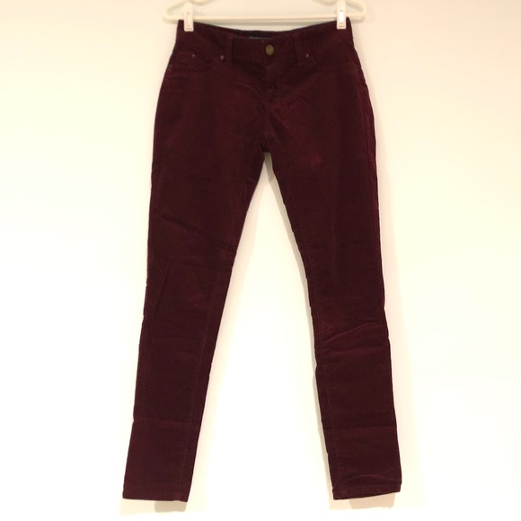 YMI red/burgundy corduroy skinny jeans - Picture 6 of 7